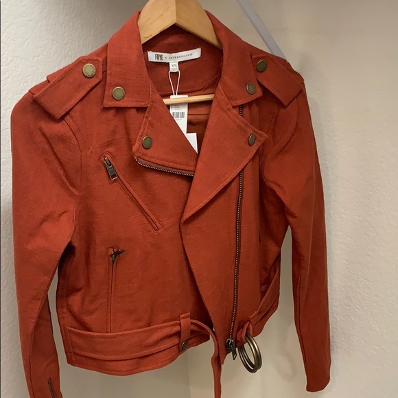Frye Jackets & Blazers - Moto style linen jacket